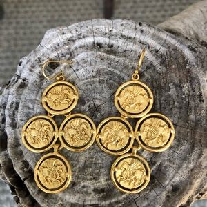 Julie Vos coin drop earrings
